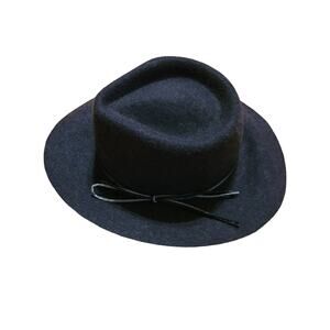 Michael Stars 100% Wool The Dreamer Black Wide Brim Fedora